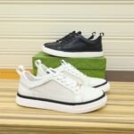 Gucci Men’S Platform Sneaker Leather White With Black Edge - Image 4