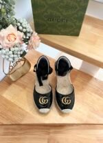 Gucci Leather Platform Espadrille Black 573023 Btmo0 1000 - Image 2