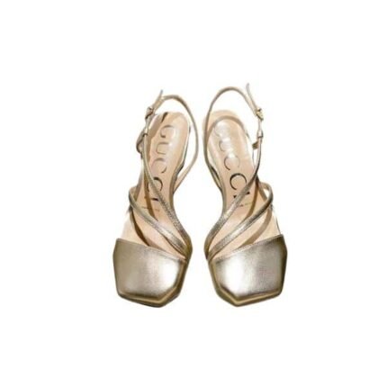 Gucci Gold Metallic Mid Heel