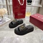 Gucci Women’S Platform Slides With Horsebit Black - Image 5