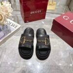 Gucci Women’S Platform Slides With Horsebit Black - Image 3