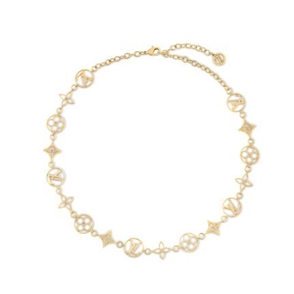 Louis Vuitton Lv Lace Necklace Gold M01057