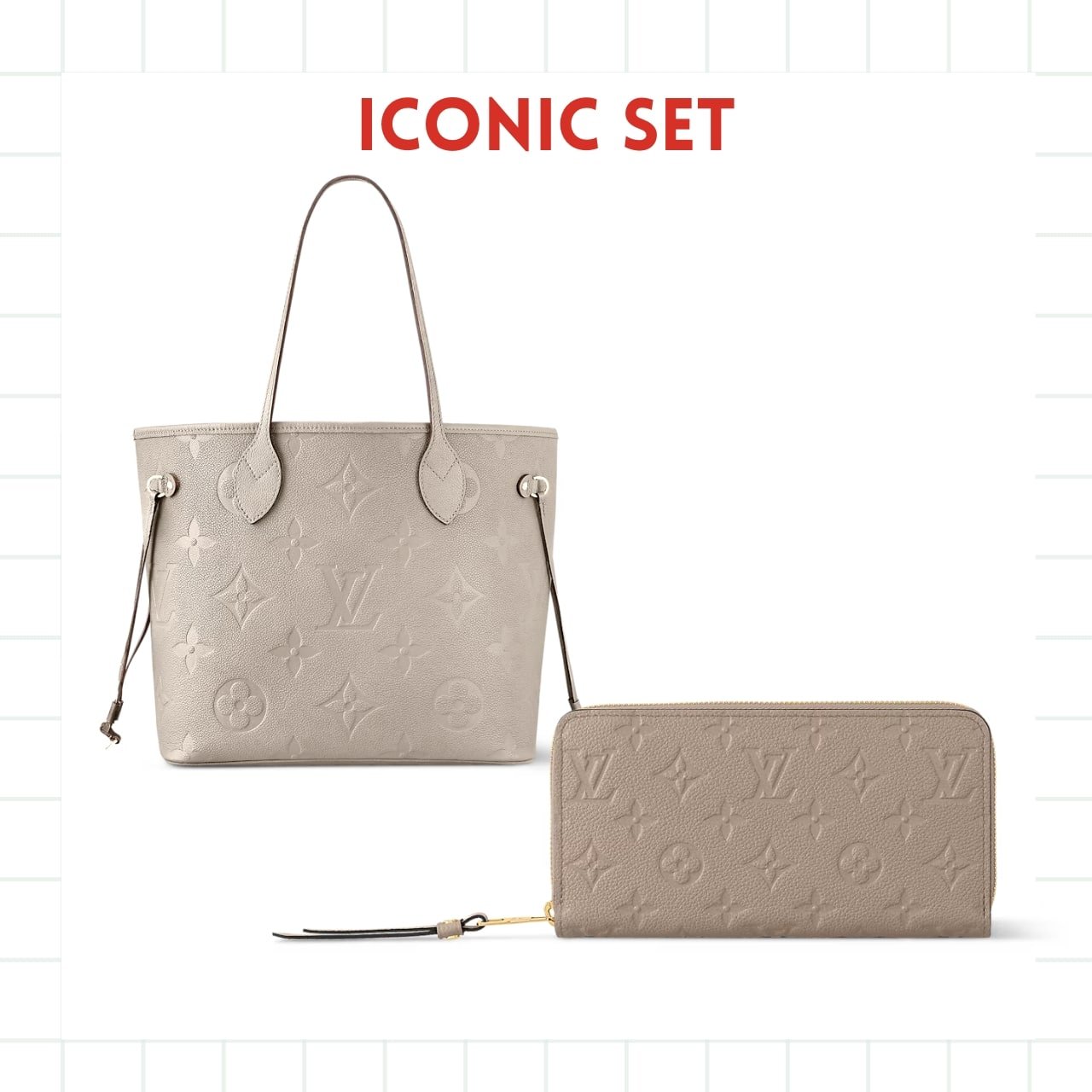 Gift-Set-Thumbnail-7-1-1 Iconic Set: Louis Vuitton Neverfull Mm And Zippy Wallet Monogram - Image 1