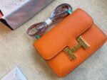Hermes Constance Mini Epsom Gold Toned Hardware Orange 18Cm - Image 2