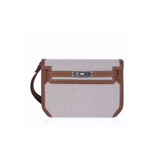 xr:d:DAFg-T8lAO0:22,j:45756193664,t:23042402 Hermes Kelly Depeches Pouch Toile 26Cm - Image 1
