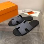 Hermes Izmir Sandal Noir Blanc H231806Zh11390 - Image 10