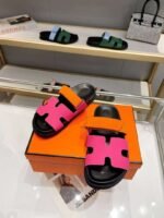 Hermes Chypre Sandal Pink Orange - Image 2
