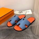 Hermes Izmir Sandal Bleu Bleuet Orange H221824Z - Image 3