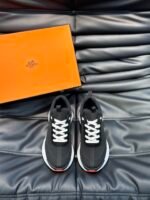 Hermes Heros Sneaker Black Orange H232985Zh05410 - Image 8