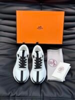 Hermes Heros Sneaker Black White H232985Zh90400 - Image 9