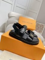 Louis Vuitton Lv Sunset Flat Comfort Sandals Black 1Abw6W - Image 9