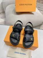 Louis Vuitton Lv Sunset Flat Comfort Sandals Black 1Abw6W - Image 10