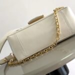 [Super Vip 1:1] Louis Vuitton Dauphine Soft MM White 24Cm M25050 - Image 5
