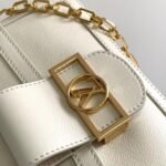 [Super Vip 1:1] Louis Vuitton Dauphine Soft MM White 24Cm M25050 - Image 6