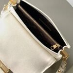[Super Vip 1:1] Louis Vuitton Dauphine Soft MM White 24Cm M25050 - Image 10