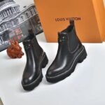 Louis Vuitton Lv Beaubourg Ankle Boots Calf Leather Black 1A8949 - Image 5