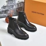Louis Vuitton Lv Beaubourg Ankle Boots Calf Leather Black 1A8949 - Image 3