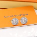 Louis Vuitton Sparkling Circle Stud Earrings White Gold Tone - Image 2