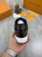 Louis Vuitton Sneaker Calfskin Monogram Pattern In Brown - Image 8