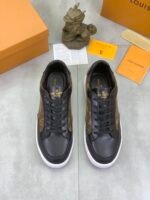 Louis Vuitton Sneaker Calfskin Monogram Pattern In Brown - Image 3
