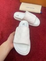 Louis Vuitton Damier Flat Slides White - Image 2
