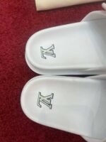 Louis Vuitton Damier Flat Slides White - Image 4