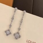 Louis Vuitton Monogram Fusion Earrings White Gold Q96149 - Image 2