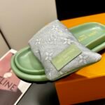 Louis Vuitton Pool Pillow Flat Comfort Mule Sandals Kaki Green 1Acj06 - Image 4