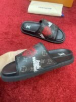 Louis Vuitton Monogram Heart Flat Slides Black - Image 3