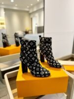 Louis Vuitton Silhouette Ankle Boots Monogram Black - Image 3