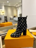 Louis Vuitton Silhouette Ankle Boots Monogram Black - Image 2
