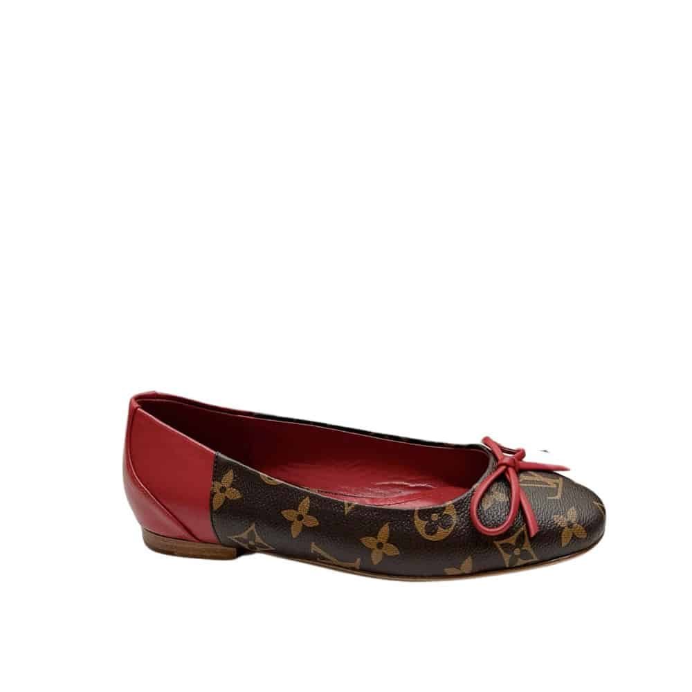 xr:d:DAFy0M-Gj-4:1879,j:7435855238532451511,t:23121409 Louis Vuitton Joy Ballerina Flats Monogram Red - Image 1