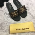 Louis Vuitton Lock It Flat Mules Brown 1A64Mr - Image 2