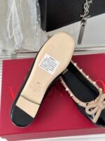 Valentino Garavani Rockstud Patent Leather Ballerina Black 3W2S0Hq5Vnw N71 - Image 2