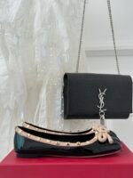 Valentino Garavani Rockstud Patent Leather Ballerina Black 3W2S0Hq5Vnw N71 - Image 10