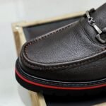 Louis Vuitton Souliers Club Loafers Black Red - Image 4