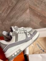 Louis Vuitton Lv Trainer Sneaker Grey White 1A8Kba - Image 7