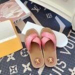 Louis Vuitton Cross Strap Flat Slides Light Pink - Image 5
