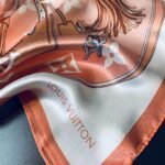 Louis Vuitton Straps Square Scarf Orange - Image 3