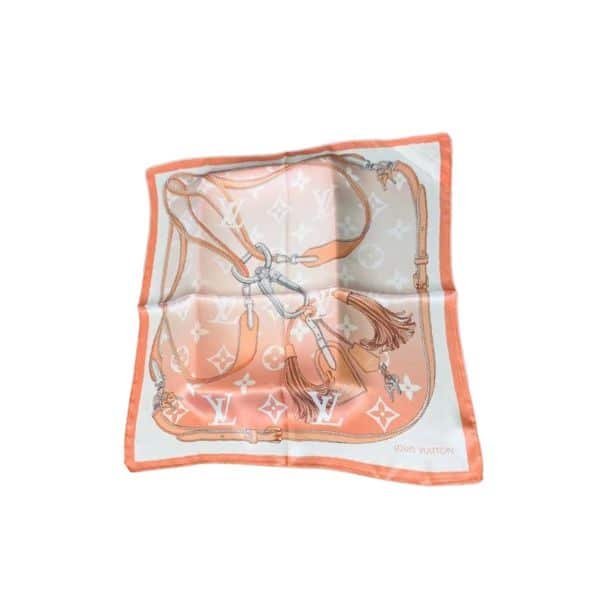 xr:d:DAFjPma0gRM:13,j:47412457374,t:23051808 Louis Vuitton Straps Square Scarf Orange - Image 1