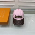 Louis Vuitton Supreme Logo Cap Pink - Image 2