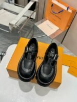 Louis Vuitton Lv Checker Mary Jane Black 1Acnow - Image 3