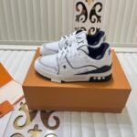 Louis Vuitton Men’S Sneaker Lv Trainer Signature Marine Blue - Image 2