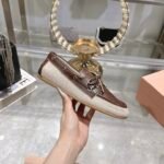 Miumiu Canvas And Bleached Leather Boat Shoes Beige 5D376E 3Lqm F0J51 F 005 - Image 2