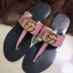 Gucci Double G Thong Leather Pink - Image 2