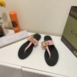 Gucci Double G Thong Leather Pink - Image 3