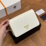 Prada Saffiano Leather Mini Bag White 22Cm 1Bp018 Nzv F0009 V Coo - Image 2