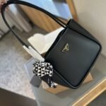 Prada Leather Mini Tote Bag Black 25Cm 1Bg539 2Cys F0002 V Ovo - Image 2