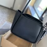 Prada Leather Mini Tote Bag Black 25Cm 1Bg539 2Cys F0002 V Ovo - Image 7