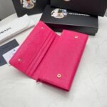 Prada Saffiano Lux Leather Flap Continental Dark Pink Wallet 19Cm - Image 2